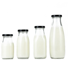 200ml 250ml 300ml 500ml clear glass milk bottle with twist off cap